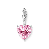 THOMAS SABO Heart charm with pink stone Charm Pendants Thomas Sabo 
