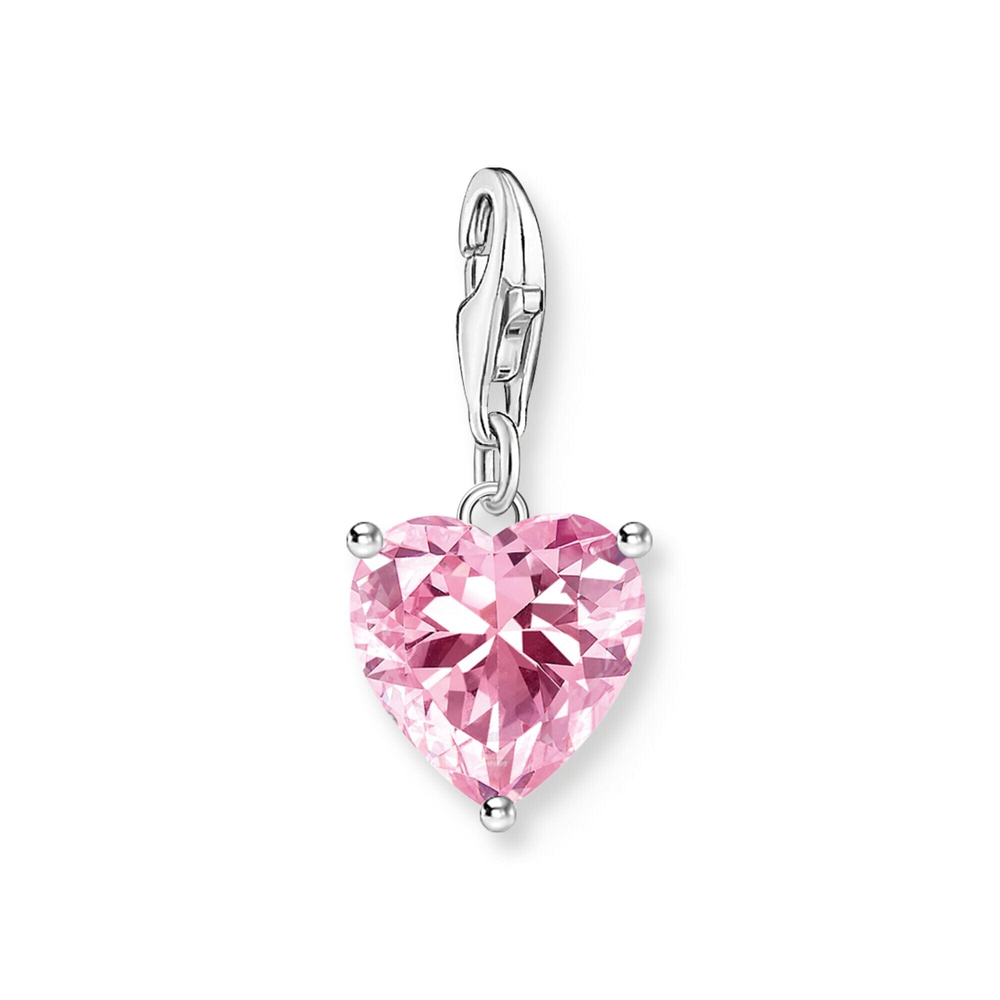 THOMAS SABO Heart charm with pink stone Charm Pendants Thomas Sabo 
