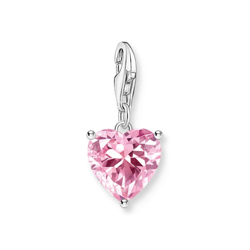 THOMAS SABO Heart charm with pink stone Charm Pendants Thomas Sabo 