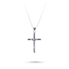 55cm Sterling Silver Crucifix Cross Necklace Necklaces Bevilles 