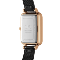 Daniel Wellington Quadro 20X26 Pressed Ashfield Rose Gold & Black Watch Watches Daniel Wellington 