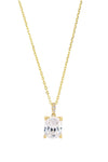 SYDNEY SOIRÉE ELAINE CUSHION CUT PENDANT GOLD Bevilles Jewellers 