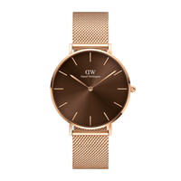 Daniel Wellington Petite Amber 28 Rose Gold & Brown Watch Watches Daniel Wellington 