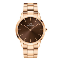 Daniel Wellington Iconic Link Amber 40 Rose Gold & Brown Watch Watches Daniel Wellington 
