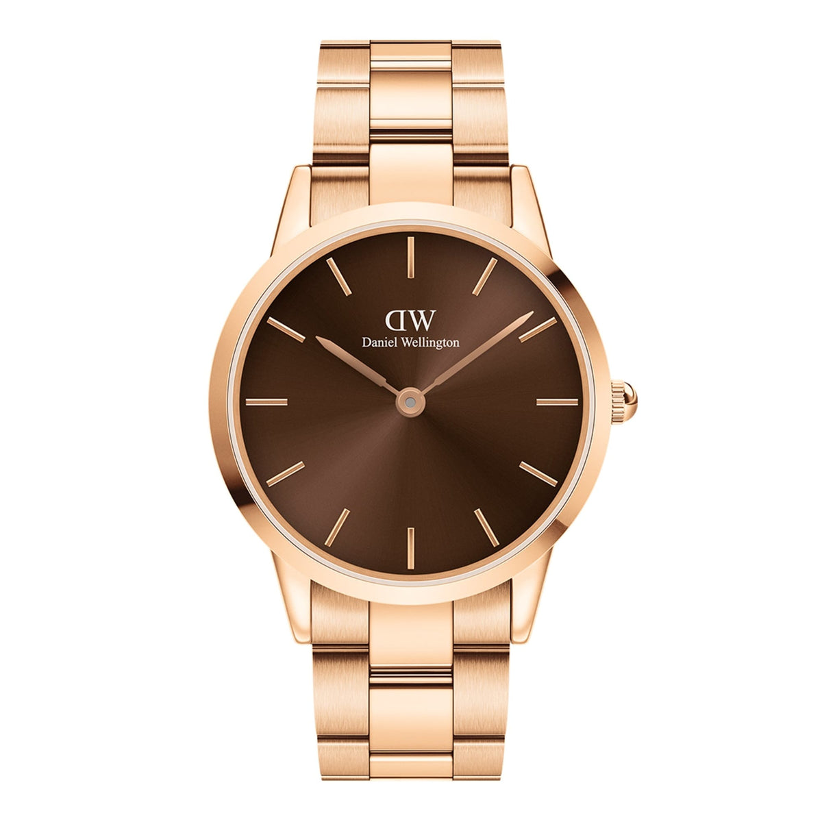 Daniel Wellington Iconic Link Amber 40 Rose Gold & Brown Watch Watches Daniel Wellington 