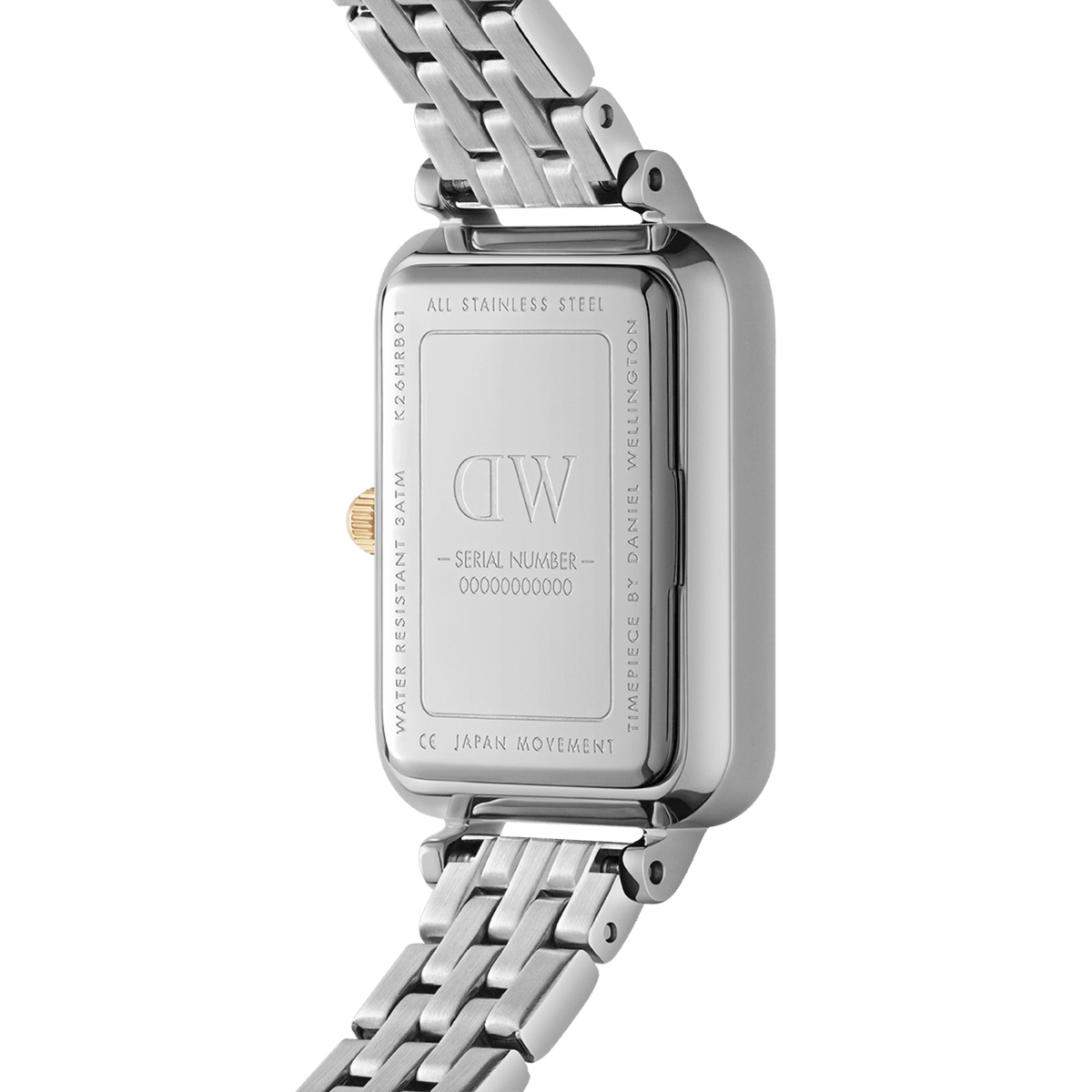 Daniel Wellington Quadro Lumine 20x26 5-Link Gold & Silver White Watch Watches Daniel Wellington 