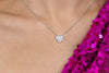 SWEETHEART SPARKLY HEART PENDANT SILVER Bevilles Jewellers 