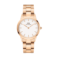Daniel Wellington Iconic Link 36 Rose Gold & White Watch Watches Daniel Wellington 