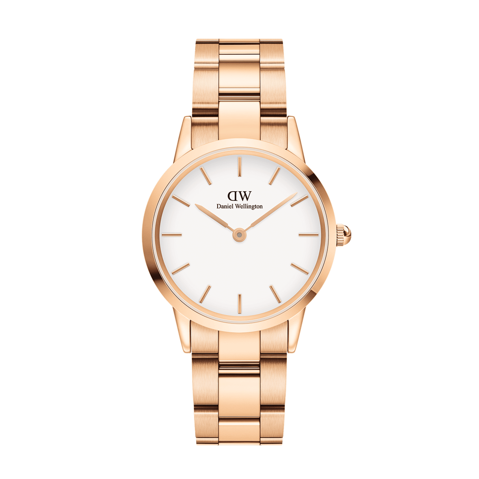 Daniel Wellington Iconic Link 36 Rose Gold & White Watch Watches Daniel Wellington 