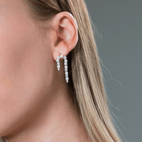 GEORGINI NOEL NIGHTS CANDY CANE EARRINGS SILVER Earrings Georgini 