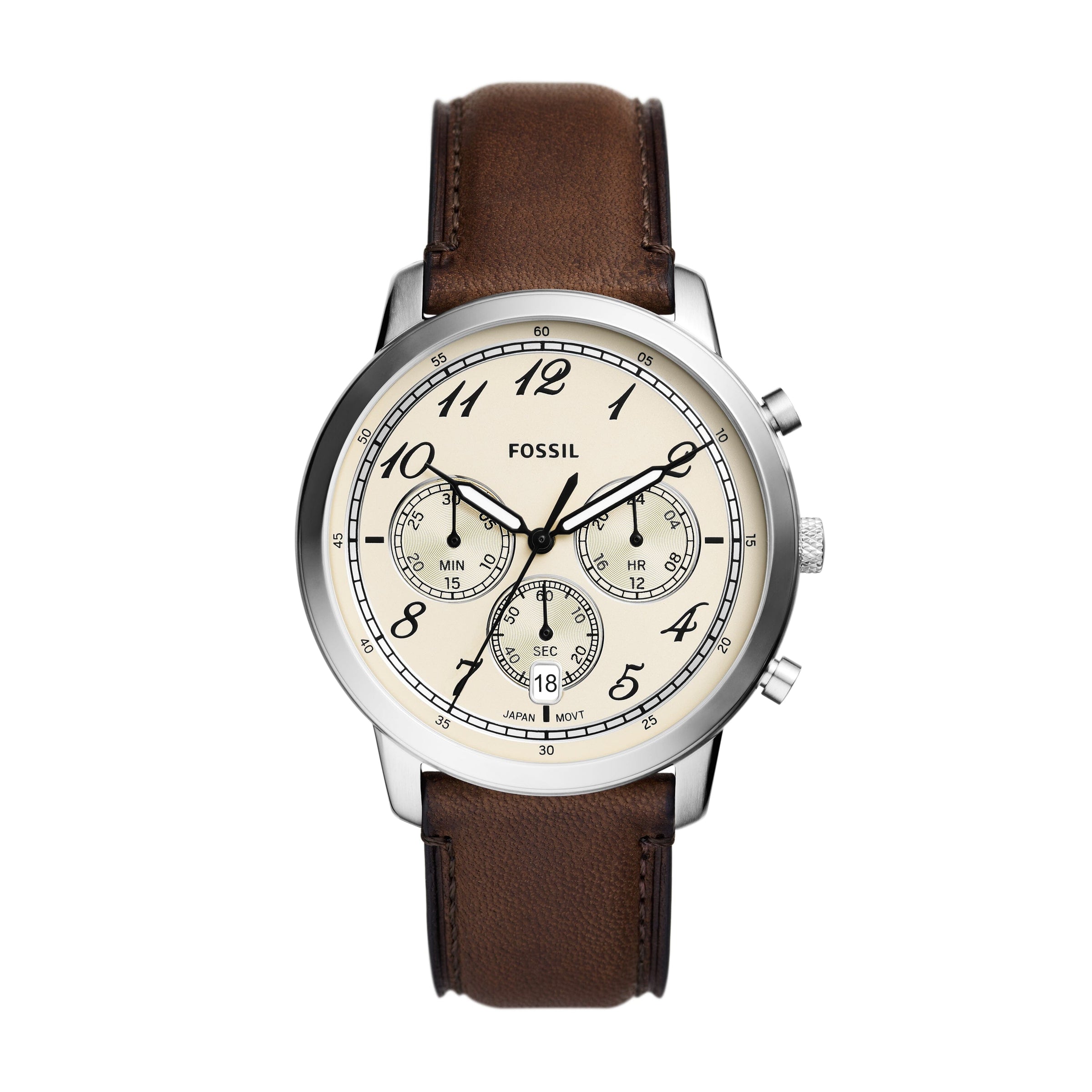 Fossil Neutra Chronograph Brown Leather Watch FS6022 Watches Fossil 
