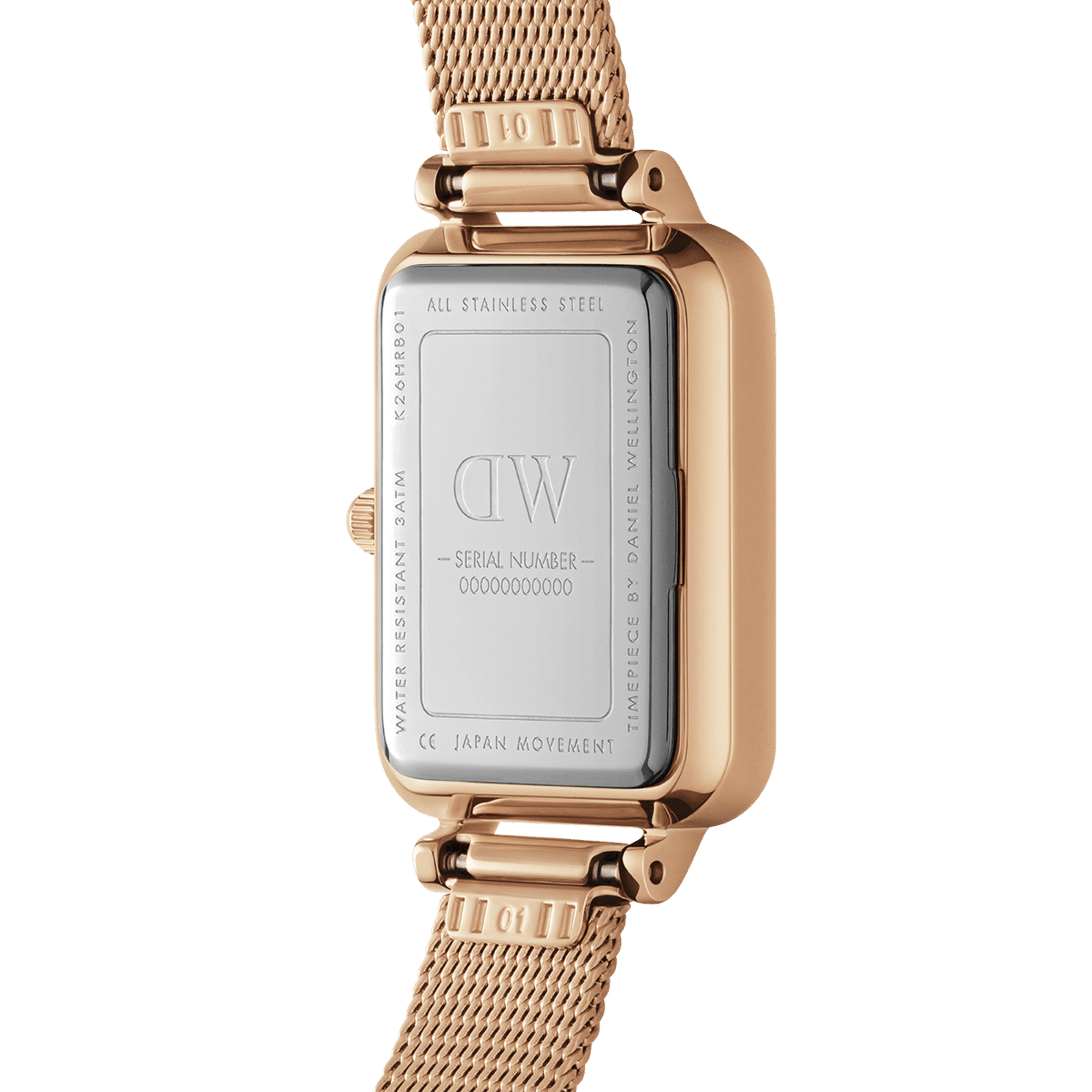 Daniel Wellington Quadro 20X26 Pressed Melrose Rose Gold & White Watch Watches Daniel Wellington 