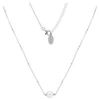GEORGINI RED CARPET GLOBE NECKLACE SILVER Bevilles Jewellers 