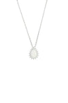 OPAL GLOW ROZELLE WHITE CREATED OPAL PENDANT SILVER Bevilles Jewellers 
