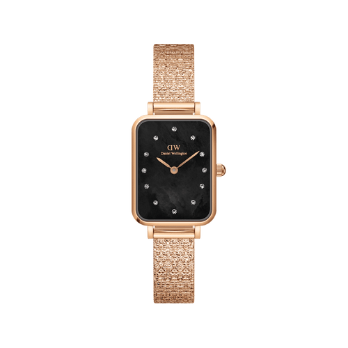 Daniel Wellington Quadro 20x26 Lumine Rose Gold Mother of Pearl Black Watch Watches Daniel Wellington 