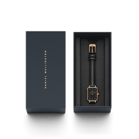 Daniel Wellington Quadro 20X26 Pressed Sheffield Rose Gold & Black Watch Watches Daniel Wellington 