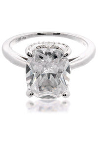 SYDNEY SOIRÉE ELAINE CUSHION CUT RING SILVER Bevilles Jewellers 