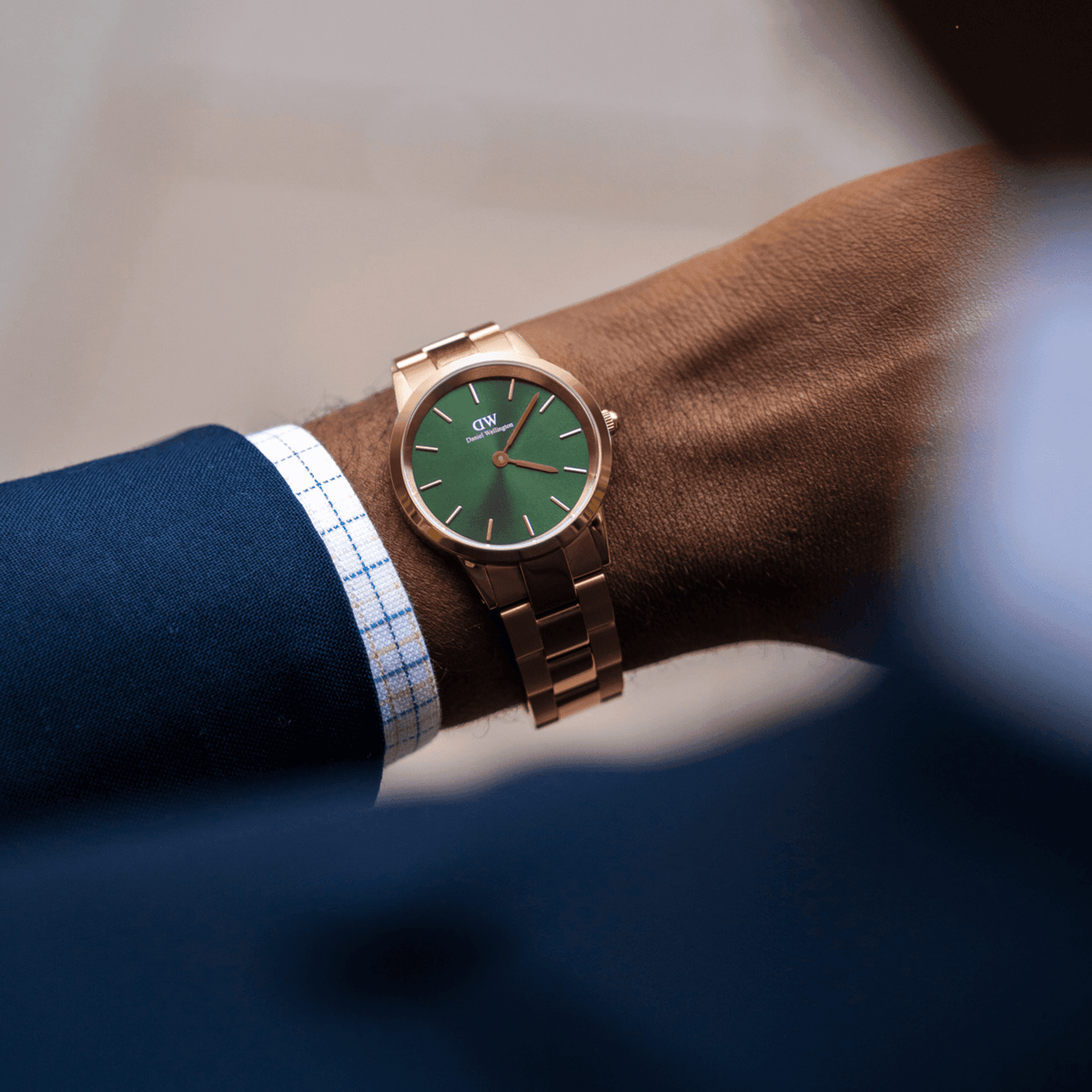 Daniel Wellington Iconic Link Emerald 36 Rose Gold & Green Watch Watches Daniel Wellington 