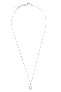 OPAL GLOW BLACKWATTLE WHITE CREATED OPAL PENDANT SILVER Bevilles Jewellers 