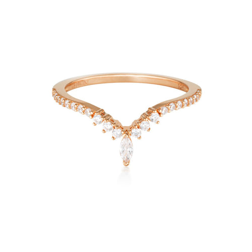 Georgini Rock Star Tiara Rose Gold Ring - 8 Rings Georgini 