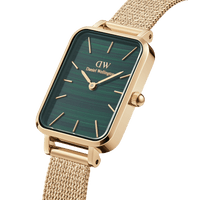 Daniel Wellington Quadro 20X26 Pressed Evergold Gold & Green Watch Watches Daniel Wellington 