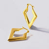 9ct Yellow Gold Silver Infused V Style Hoop Earrings Bevilles Jewellers 
