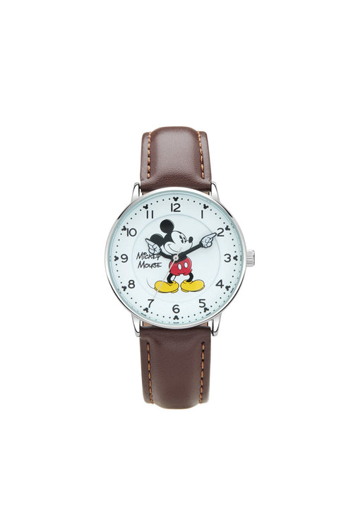 Disney Icon Mickey Collectors Edition 38mm Brown Leather Watch Watches Disney 