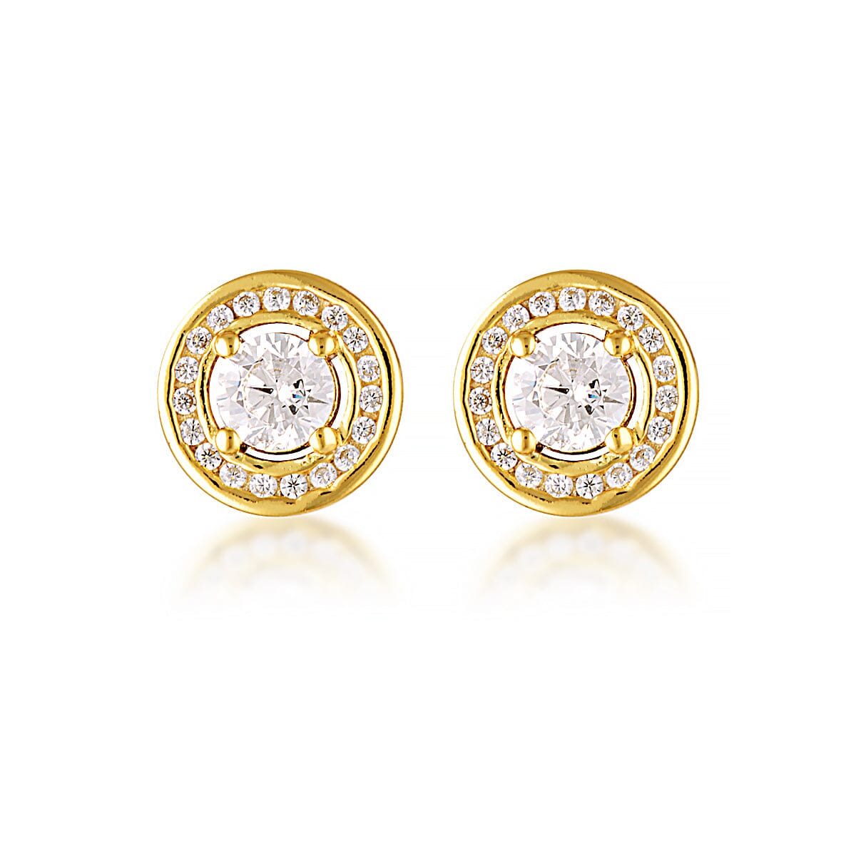 MILESTONE HALO EARRINGS IN GOLD Bevilles Jewellers 