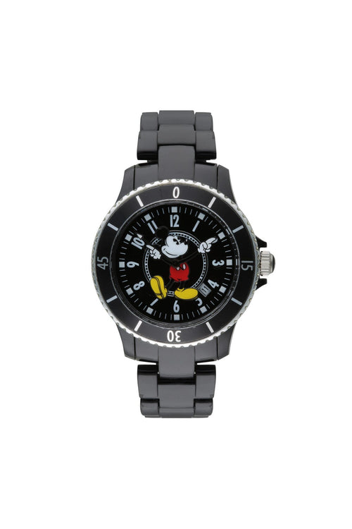 Disney Mickey Sports 40mm Black Dial Black Stainless Steel Watch Watches Disney 