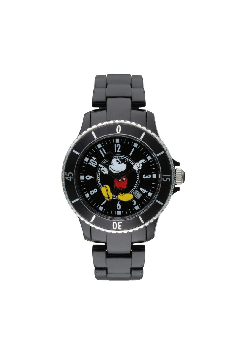 Disney Mickey Sports 40mm Black Dial Black Stainless Steel Watch Watches Disney 