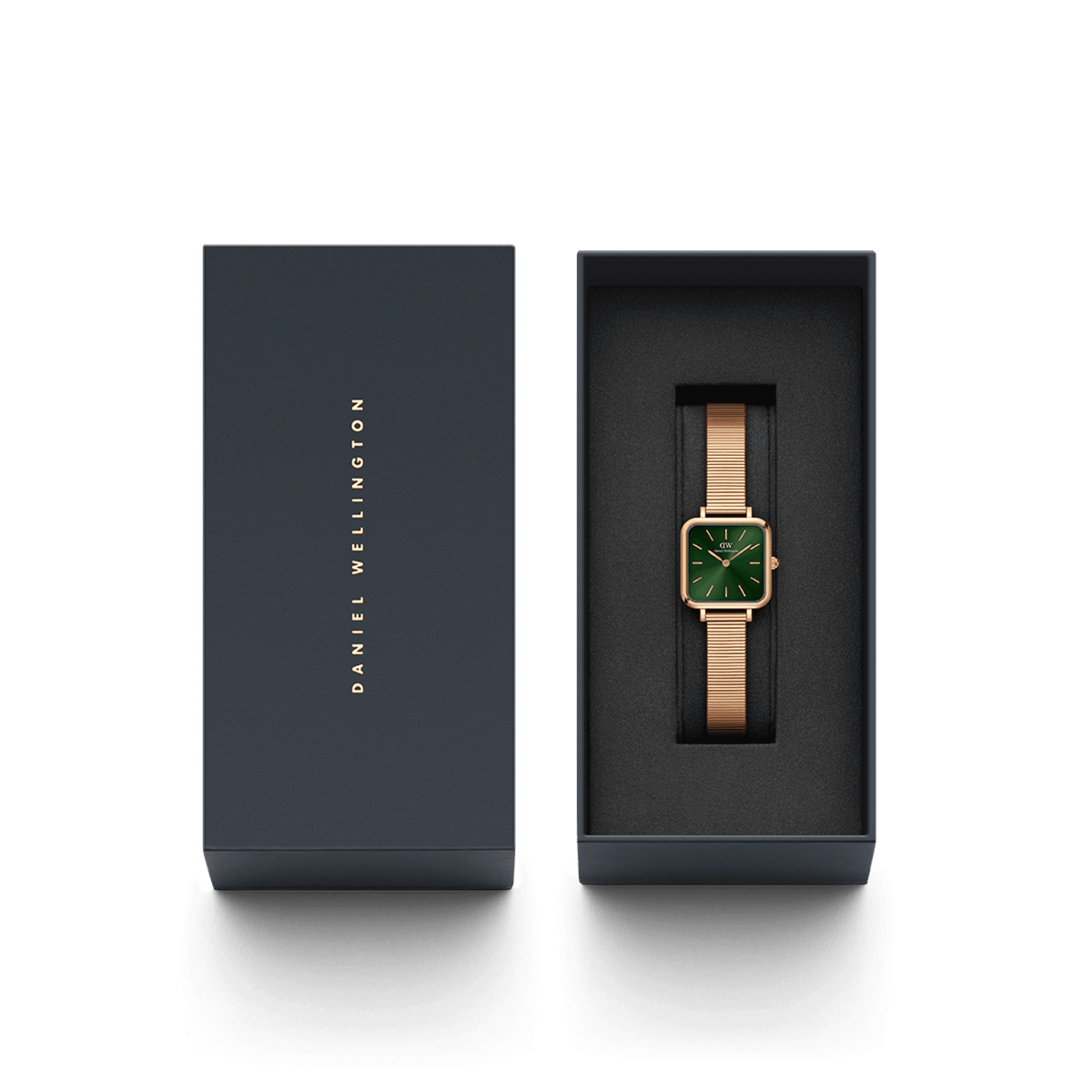 Daniel Wellington Quadro Studio 22x22 Rose Gold & Emerald Watch Watches Daniel Wellington 