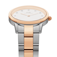 Daniel Wellington Iconic Link Lumine 32 Rose Gold & Silver White Watch Watches Daniel Wellington 