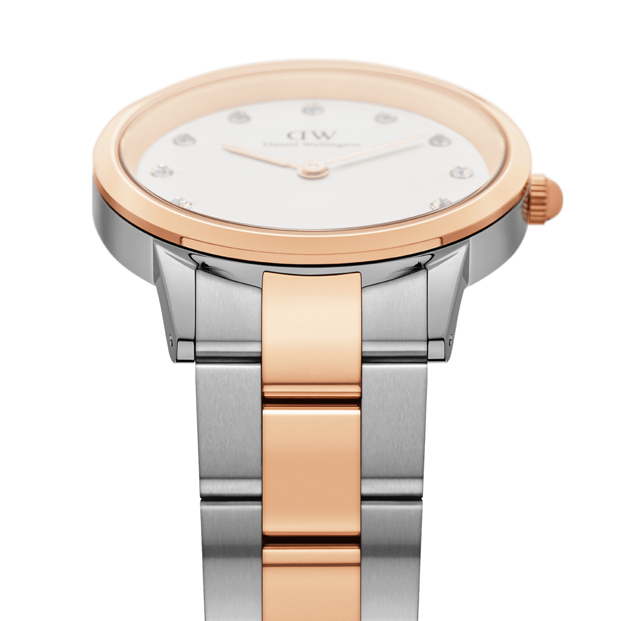Daniel Wellington Iconic Link Lumine 32 Rose Gold & Silver White Watch Watches Daniel Wellington 