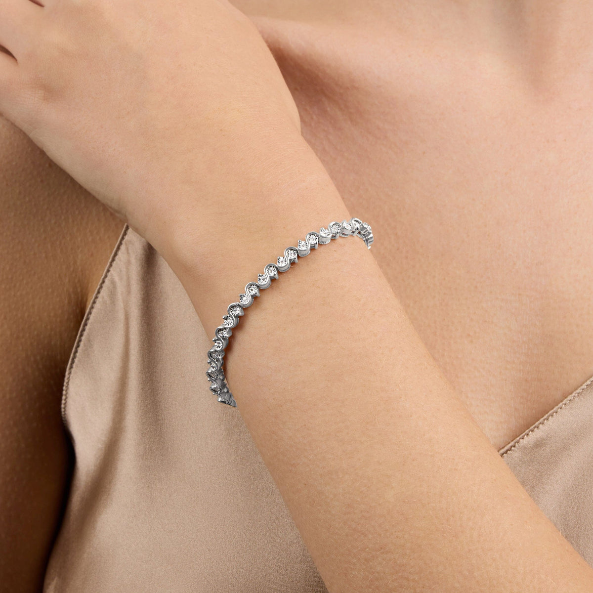 Meera Halo Ring with 1.50ct of Laboratory Grown Diamonds in 18ct White Gold Bevilles Jewellers 