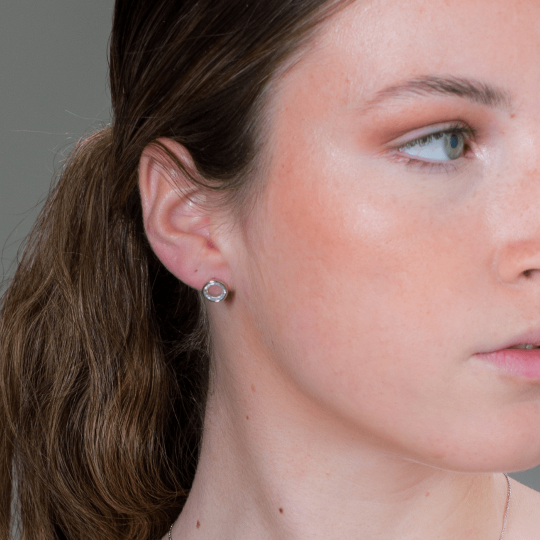 GEORGINI NOEL NIGHTS SLICED STONE EARRINGS SILVER Earrings Georgini 