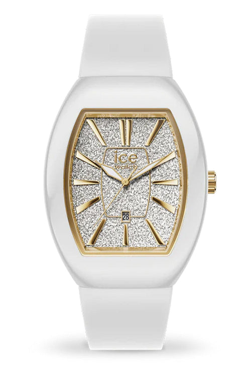 Ice Boliday Dome White Glitter Gold Small Watch Watches Ice 