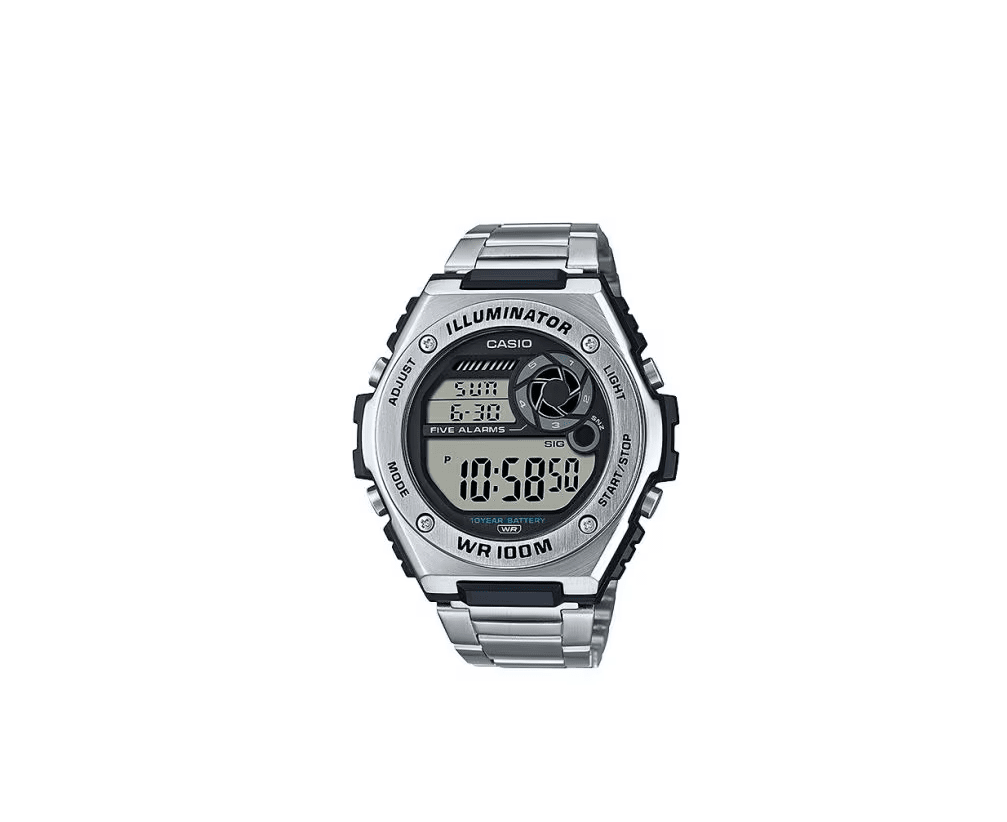 Casio Silver Digital Watch MWD100HD-1A Watches Casio 