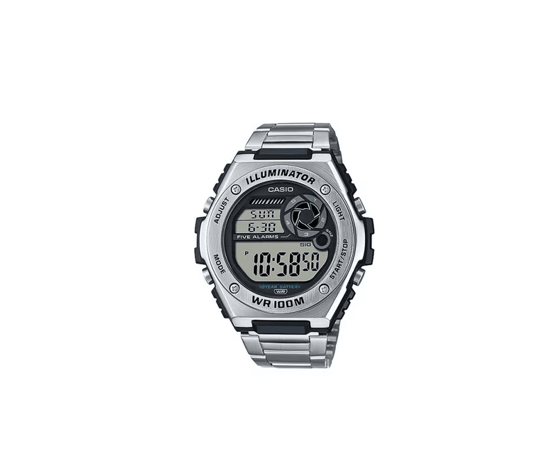 Casio Silver Digital Watch MWD100HD-1A Watches Casio 