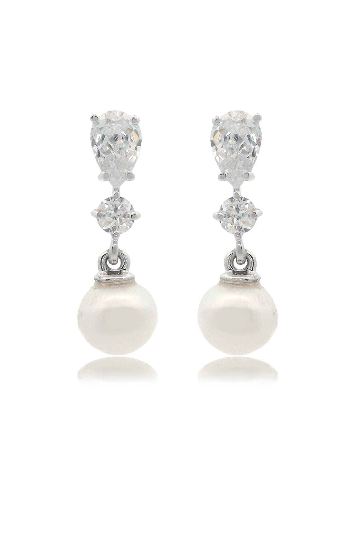 CHIC NOEL FRESHWATER PEARL PYRMONT EARRINGS SILVER Bevilles Jewellers 