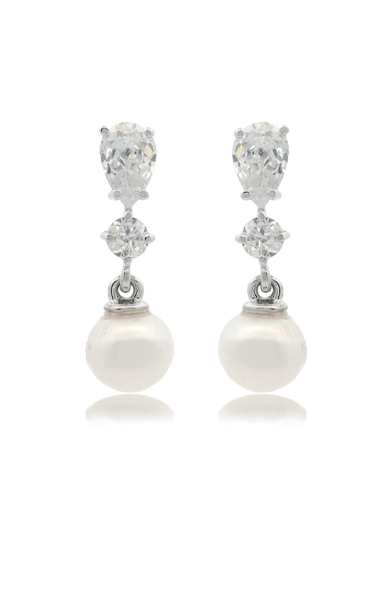 CHIC NOEL FRESHWATER PEARL PYRMONT EARRINGS SILVER Bevilles Jewellers 