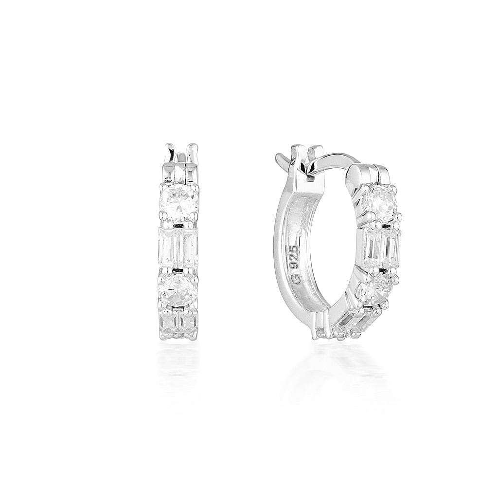 IRINA SMALL SILVER HOOP Earrings Georgini 