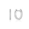 GEORGINI NOEL NIGHTS SHINE HOOP EARRINGS SILVER Bevilles Jewellers 