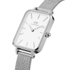 Daniel Wellington Quadro 20X26 Pressed Sterling Silver & White Watch Watches Daniel Wellington 