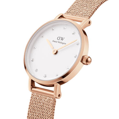 Daniel Wellington Petite 28 Pressed Melrose Lumine Rose Gold & White Watch Watches Daniel Wellington 
