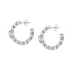 Chiara Ferragni Diamond Heart White Heart Hoop Earrings Chiara Ferragni 