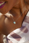 OPAL GLOW MARRINAWI WHITE CREATED OPAL PENDANT SILVER Bevilles Jewellers 