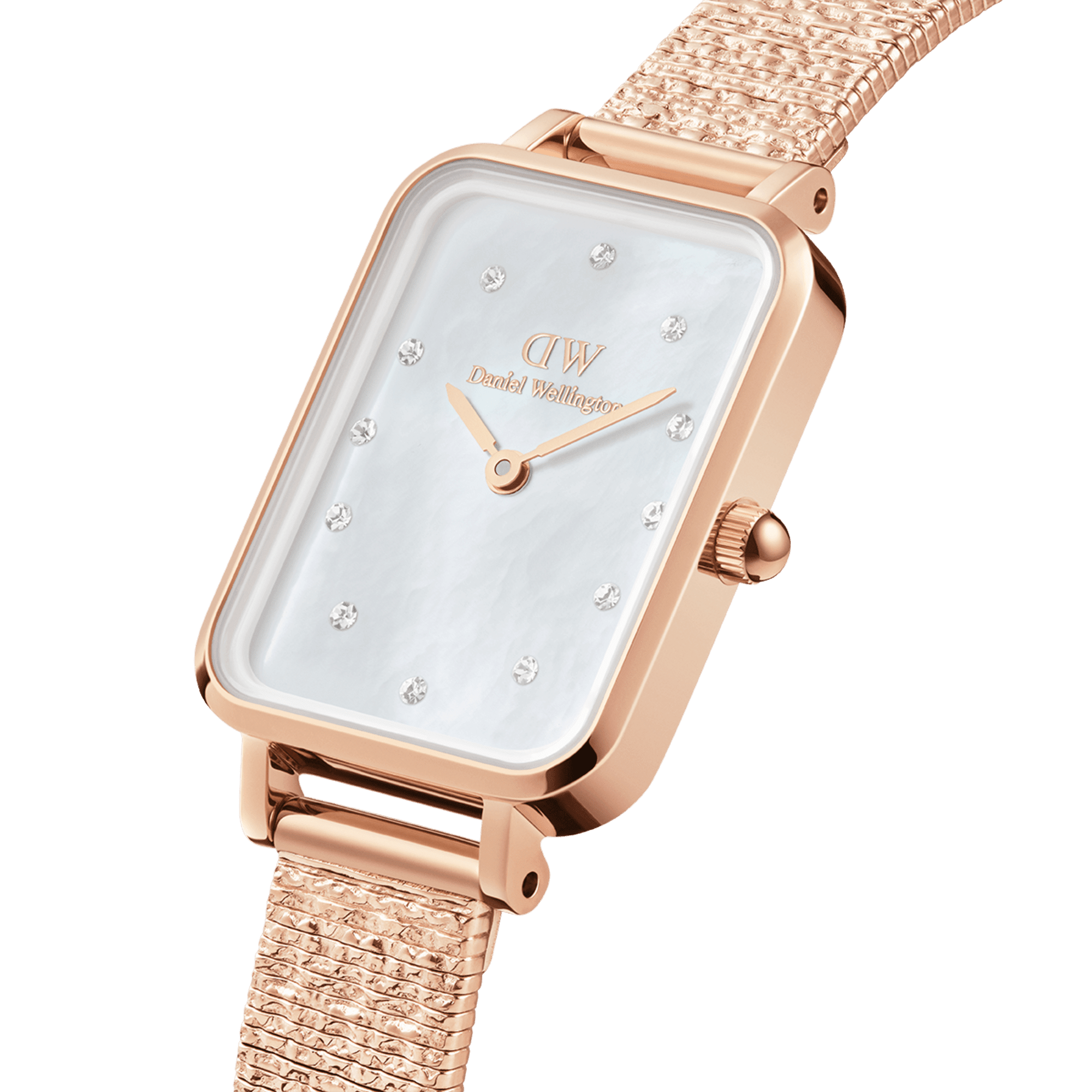 Daniel Wellington Quadro 20x26 Lumine Rose Gold Mother of Pearl White Watch Watches Daniel Wellington 