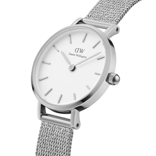 Daniel Wellington Petite 24 Pressed Sterling Silver & White Watch Watches Daniel Wellington 