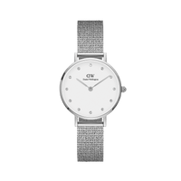 Daniel Wellington Petite 28 Pressed Sterling Lumine Silver & White Watch Watches Daniel Wellington 