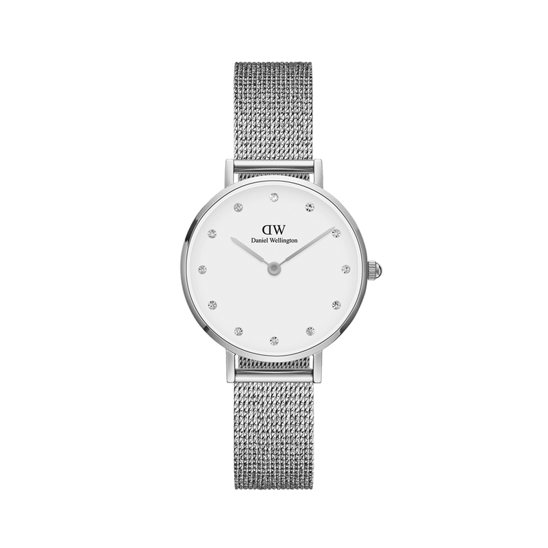 Daniel Wellington Petite 28 Pressed Sterling Lumine Silver & White Watch Watches Daniel Wellington 